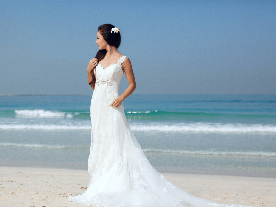 Novia en una playa